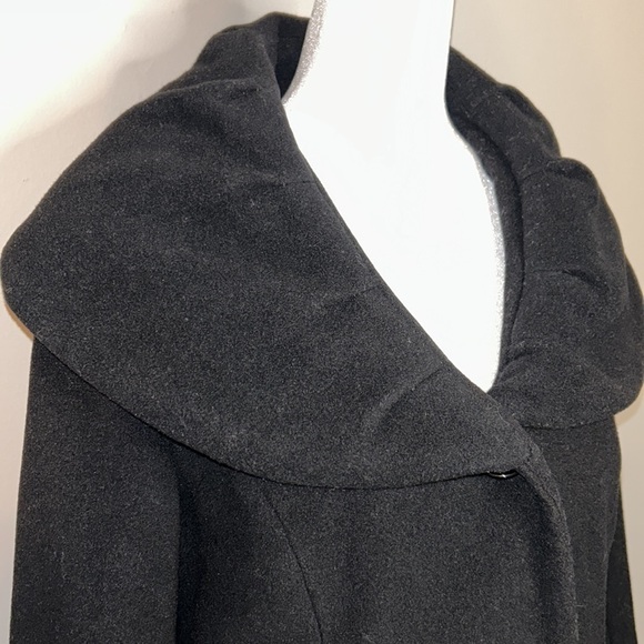 Calvin Klein Shawl Collar Black Coat NWT | 3 Button | Size 10 | 31” Length - Picture 4 of 10